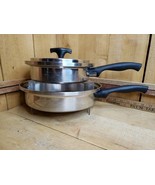 Viintage KITCHEN CRAFT 3 Ply 18-8 Stainless Steel 9.5&quot; &amp; 7.5&quot; SKILLET Fr... - $136.86 CAD