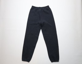 Vintage 90s Streetwear Boys XL Faded Blank Cuffed Sweatpants Joggers Bla... - $753.01 MXN