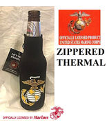 USMC US MARINE CORPS EGA BOTTLE KOOZIE COOLER Wrap Sleeve Jacket Holder ... - $13.99+