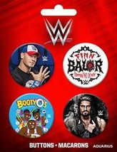 Set of 4 1.25&quot; WWE Superstars Carded Pinback Buttons - $202.27 MXN