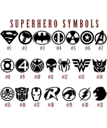 Superhero Symbols Vinyl Decal Sticker Car Window Batman Superman Spiderm... - £2.97 GBP+