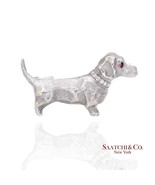 18k (750) White Gold Dachshund dog Brooch / Pin - $1,316.70