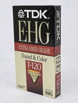 TDK E-HG Extra High Grade T-120 VHS Videotape Factory Sealed Free Shipping - £6.31 GBP