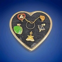 Women of the Moose Lodge Heart Vintage Brooch 10k Gold Child&#39;s Ring? Pin... - $31.68