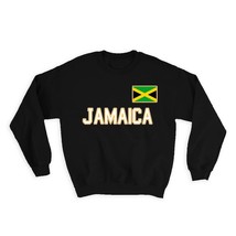 Jamaica : Gift Sweatshirt Flag Pride Patriotic Expat Jamaican Country - £22.78 GBP