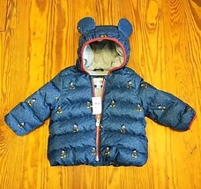 Baby Gap X Disney Baby Mickey Mouse Hooded Puffer Jacket Coat 12/18 Months NEW  - £23.92 GBP