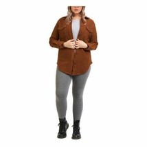 MSRP $89 Black Tape Brown Textured Cuffed Sleeve Collared Button Up Size 1X - $19.95