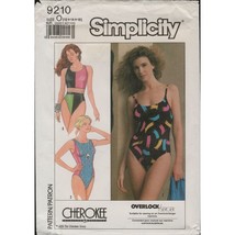 Simplicity 9210 Cherokee Maillot 1 Pc Swimsuit &amp; Tankini Pattern Sz 12-16 Uncut - £13.77 GBP