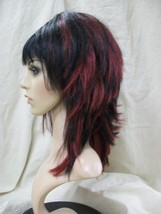 Sexy Black &amp; Dark Red Shag Layer Wig Goth EMO Girl Punk Rock Vamp Mistre... - $13.81