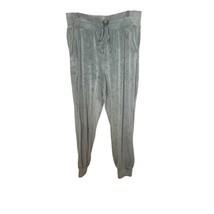 Victoria’s Secret French Sage Green Velour Lounge Jogger Pants Large Poc... - $562.94 MXN