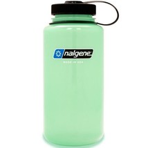 Nalgene Sustain 32oz Wide Mouth Bottle (Glow Green) Recycled Reusable - £12.67 GBP
