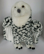 Mahnussen Home white black Snow owl childrens stuffed animal plush 18&quot; Toy U86 - £22.29 GBP