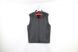 Vintage Banana Republic Mens Size Medium Fleece Lined Full Zip Vest Jacket Gray - £39.07 GBP