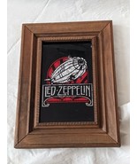 1980&#39;s LED Zeppelin Carnaval Paillette Miroir Bois Cadre 11.5 &quot; x 8.5 &quot; ... - $1,560.80 MXN