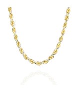 Men&#39;s 14K Gold Over 925 Silver Italy Rope Chain Necklace Cadena 18&quot; 20&quot; 22&quot; - $187.11