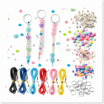 DIY Jewelry Making Kit - 286Pcs Keychain &amp; Bracelet Set with Adjustable Accessor - $19.79