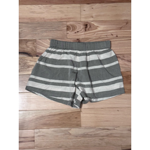 Nordstrom Casual Shorts Girl&#39;s M 8/10 Gray Striped Elastic Waist Pull On... - £12.57 GBP