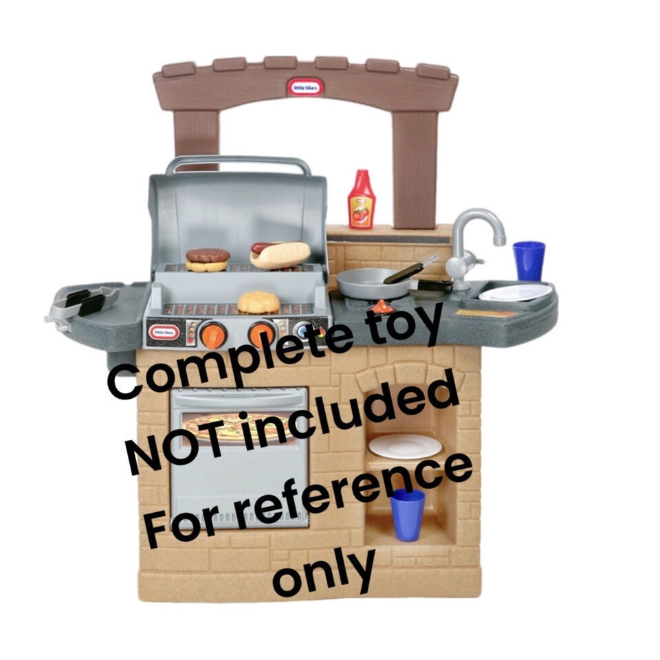 Little Tikes Cook n' Play Outdoor Grill BBQ Playset REPLACEMENT 10pc food set Kitchens