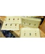 SWITCH  PLATE COVER IVORY   QTY-4 3 GANG STANDARD SIZE   COOPER  4 pcs - $9.25