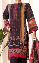 Bin Saeed Cotton Embroidered Floral Ready Made Lawn Dress Size XL - $39.00
