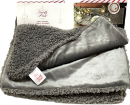 North Pole Trading Sherpa Table Runner 14&quot; x 72&quot; Christmas Gray J. C. Pe... - £20.42 GBP