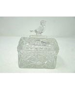 VTG CRYSTAL HOFBAUER BYRDES COVERED TRINKET BOX 3-3/4&quot;W  - $26.68