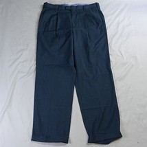 Roundtree &amp; Yorke 36 x 30 Blue Hopstitch Easy Care Pleated Dress Mens Pants - $16.99