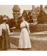 Woodstock Inn Victorian Real Photograph Sepia c1895-1900 Vermont Histori... - $59.99