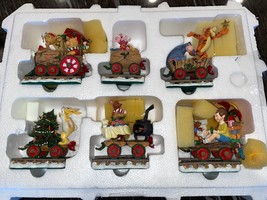 Disney Winnie The Pooh &amp; Friends Christmas Holiday Train Set Danbury Mint - $120.86