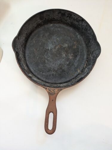 Griswold Iron Mountain 7 1032A Cast Iron Skillet Ban 2 Spout Unrestored - $102.95