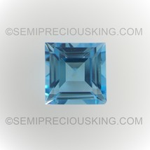 Natural Topaz Square Step Cut 6X6mm Swiss Blue Color VVS Clarity Loose Gemstone - £20.45 GBP