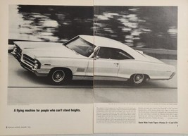 1965 Print Ad Pontiac GTO 2 Door Cars Quick and Wide-Track - $16.18