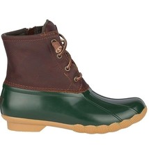 Sperry Womens 6.5M Saltwater Tan Green Leather Rubber Lace Up Snow Boots NIB YS4 - £48.57 GBP