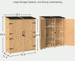 Outdoor Storage Shed Cabinet Waterproof Roof &amp; 2 Removable Shelves Garde... - $335.56