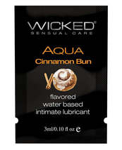 Wicked Sensual Care Aqua Water Based Lubricant - .1 oz Cinnamon Bun - $46.97