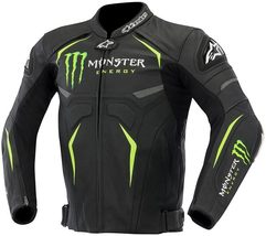 Alpinestars Monster Energy Scream Motorbike Motorcycle Rider Leather Jacket Best - £217.92 GBP
