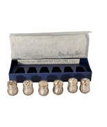 Vintage Lord Silver Inc. Sterling 6 Individual Salt &amp; Pepper Shaker Set ... - €58,14 EUR