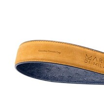Alessio Genuine Ostrich Leg Exotic Belt Navy image 3