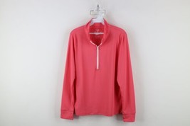 HiHo Beachwear Womens Large Blank Stretch Half Zip Pullover Top Jacket Pink - £30.59 GBP