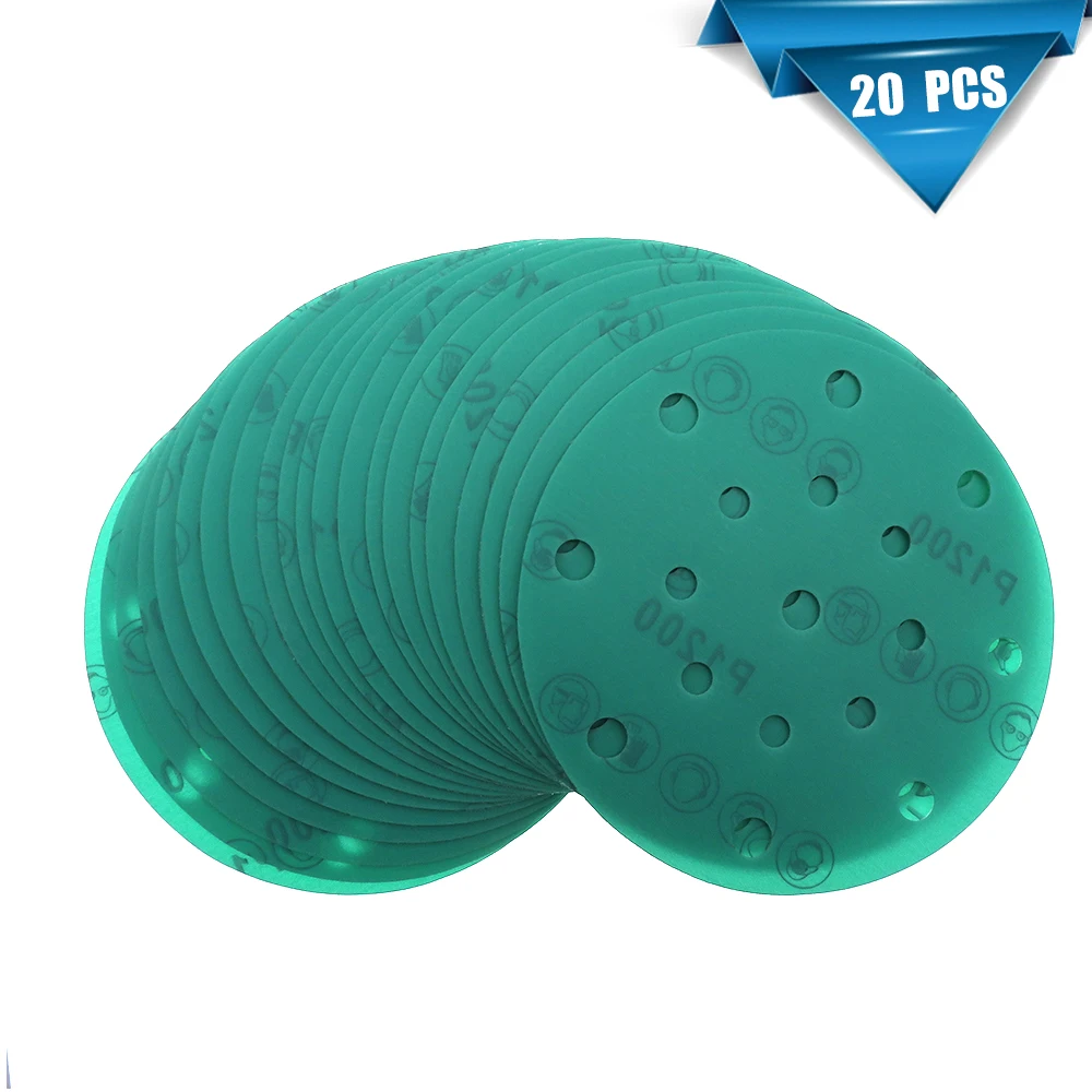 20Pcs 6 Inch 150MM 17 Holes  60 to 2000 Grits Hook and Loop Polyester Fi... - $48.72