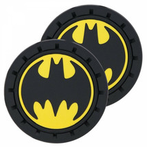 Batman Logo Car Cup Holder Coaster 2-Pack Black - £12.58 GBP