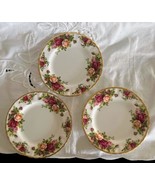 3 Vintage Bone China Bread Butter Plates Royal Albert Old Country Roses ... - $19.80