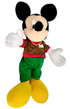 Holiday Mickey Mouse Christmas 18&quot; Plush Stuffed Mattel Arco Toy Kohls Disney - £9.89 GBP