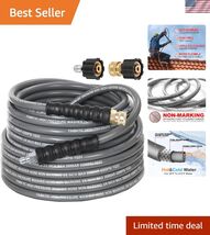 Non Marking 3/8" 4200 PSI Pressure Washer Hose 50 FT for Hot/Cold Water ... - $168.28