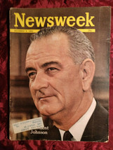 Newsweek Magazine December 9 1963 Dec 12/9/63 President Johnson - £5.09 GBP