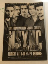 NSync Live At Madison Square Garden Tv Guide Vintage Print Ad Justin Timbe Tpa7 - £4.57 GBP