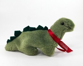 Steven Smith Green Dinosaur Plush With Mueller Co Red Ribbon  9.5 in. - £10.35 GBP