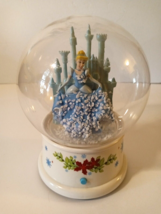 Gemmy Disney Cinderella Waterless Musical Snow Globe Fan Powered - $15.79