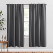 52 W X 72 L, Grey, 2 Pcs. Pony Dance Blackout Curtains For Bedroom - 72 Inches - £31.45 GBP