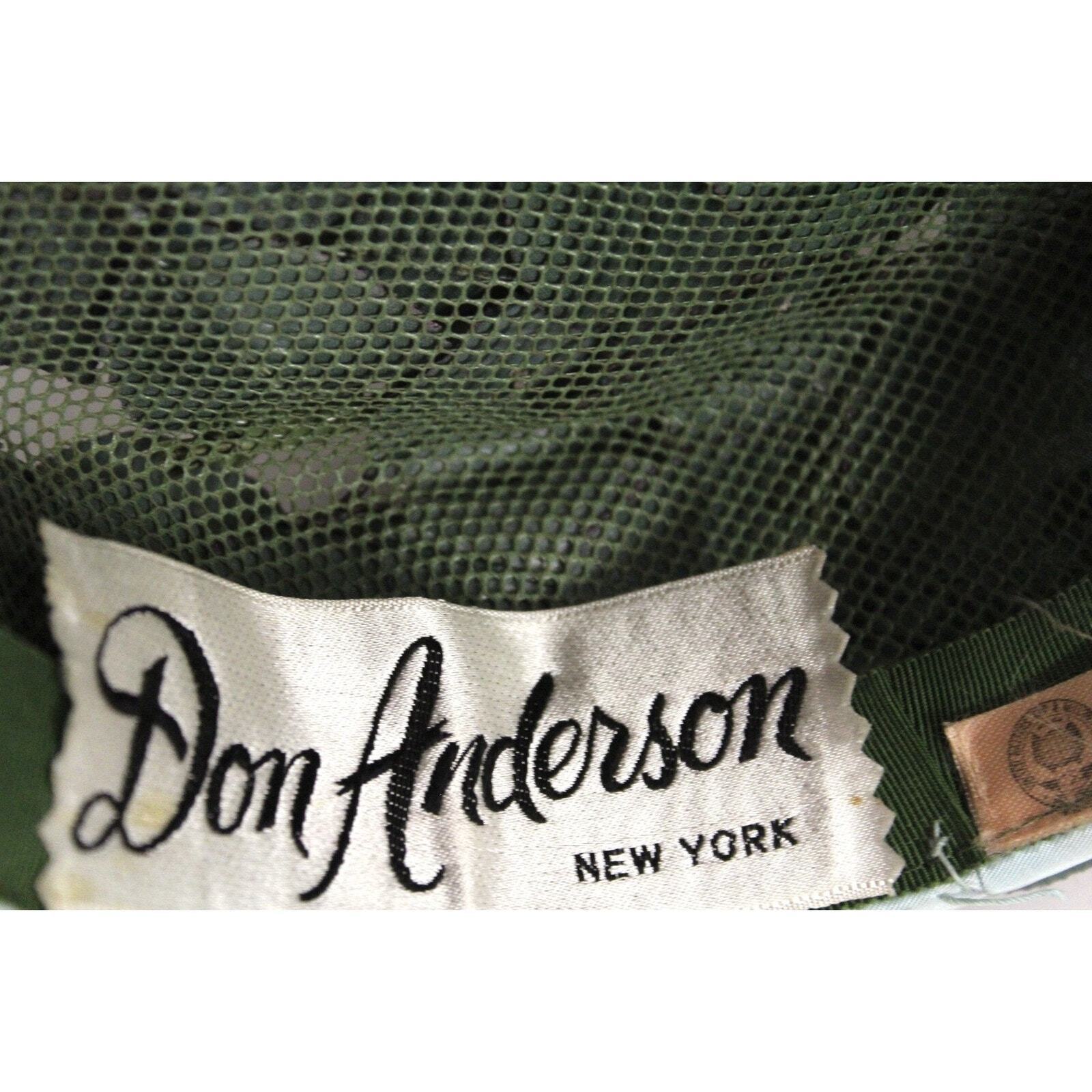Don Anderson Womens Hat Garden Party 1940s Pillbox Blue Pink Flowers Blueberries Item image 8